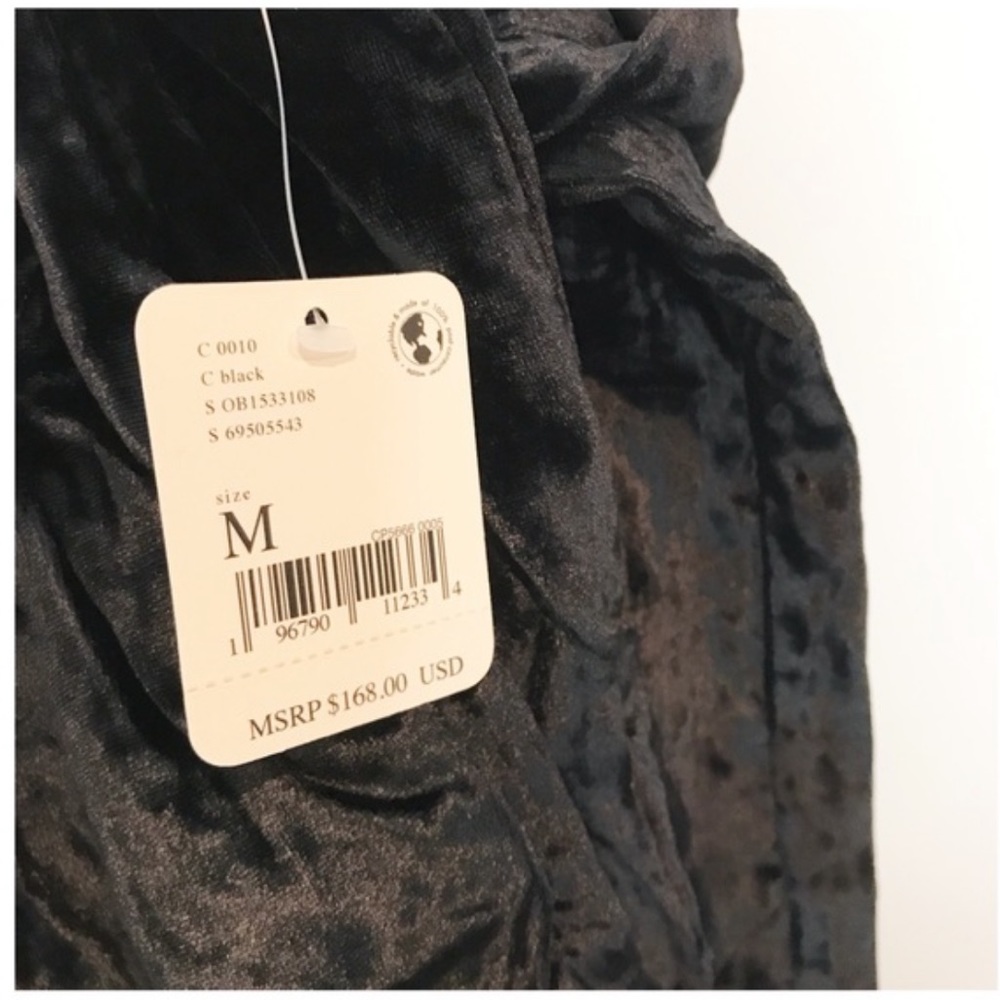 Free People Black Velvet Strappy Back Jumpsuit - Picture 13 of 13